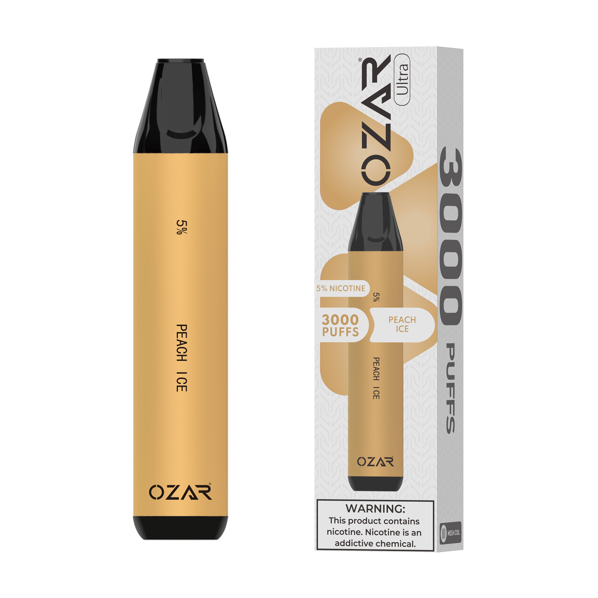 Ozar Ultra Disposable Vape Peach Ice 3000 Puffs